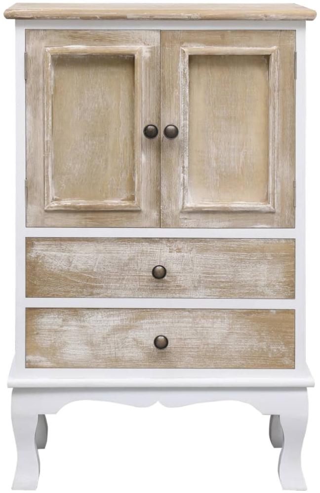 vidaXL Schubladenkommode Weiß 50x30x80 cm Holz 284181 Bild 1