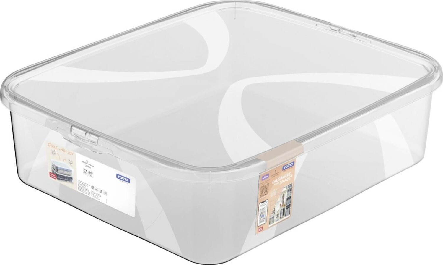 Rotho Aufbewahrungsbox Lona inkl. Deckel 12 L transparent Bild 1