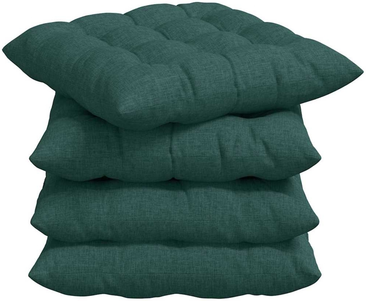 vidaXL Sitzkissen 2 pcs Dunkelgrün 40 x 40 x 6 cm Stoff 42015151 Bild 1