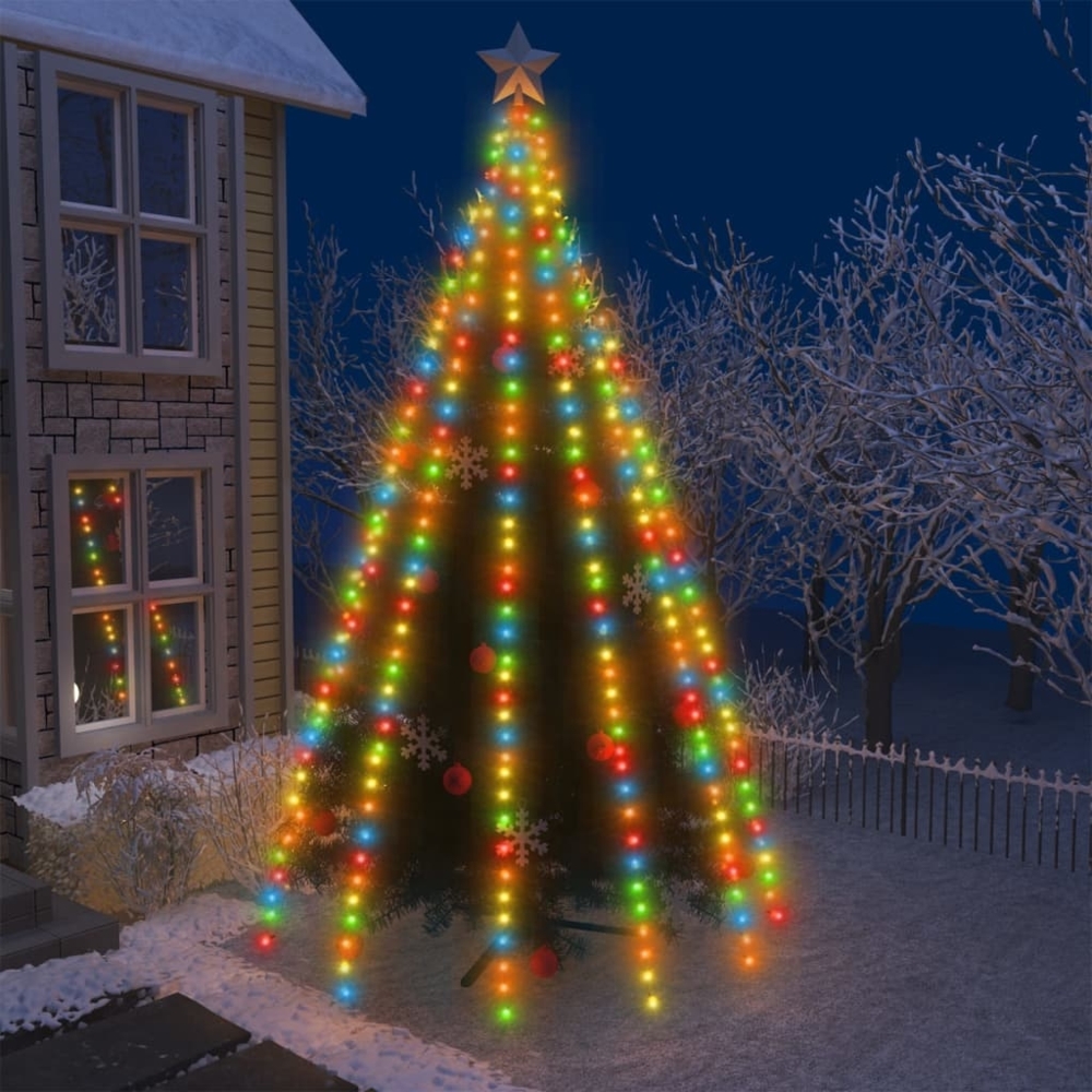 vidaXL Weihnachtsbaum-Beleuchtung 500 LEDs Mehrfarbig 500 cm 328899 Bild 1