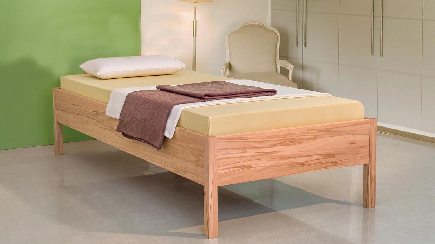 Doppelbett Anna 180x200 Metallfrei Buche ohne Kopfteil Bild 1