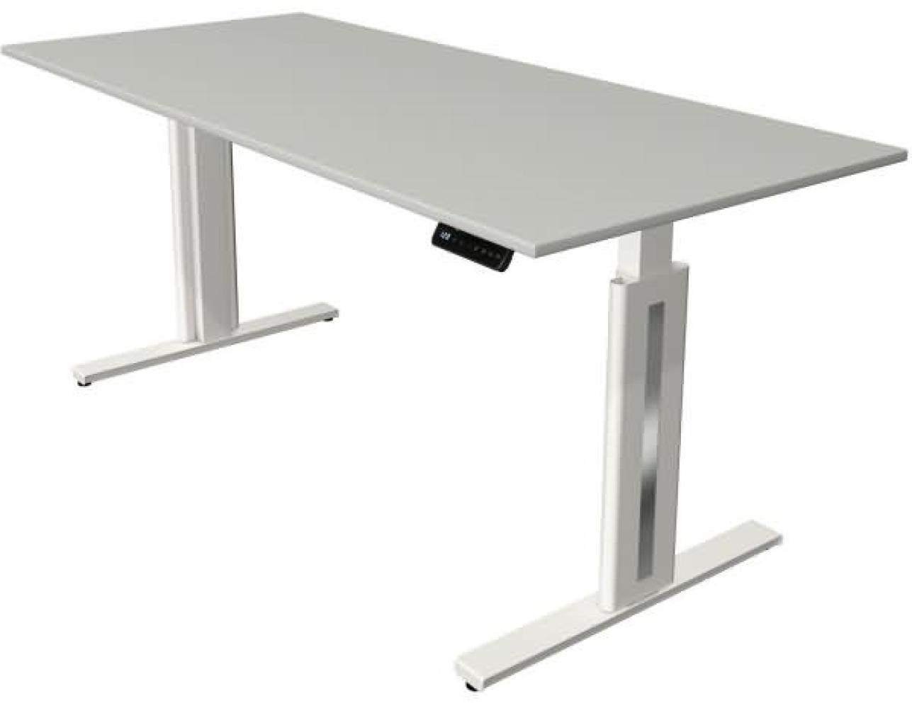 Kerkmann Move 3 fresh Schreibtisch Steh und Sitztisch (B) 180 x (T) 80 cm lichtgrau Bild 1