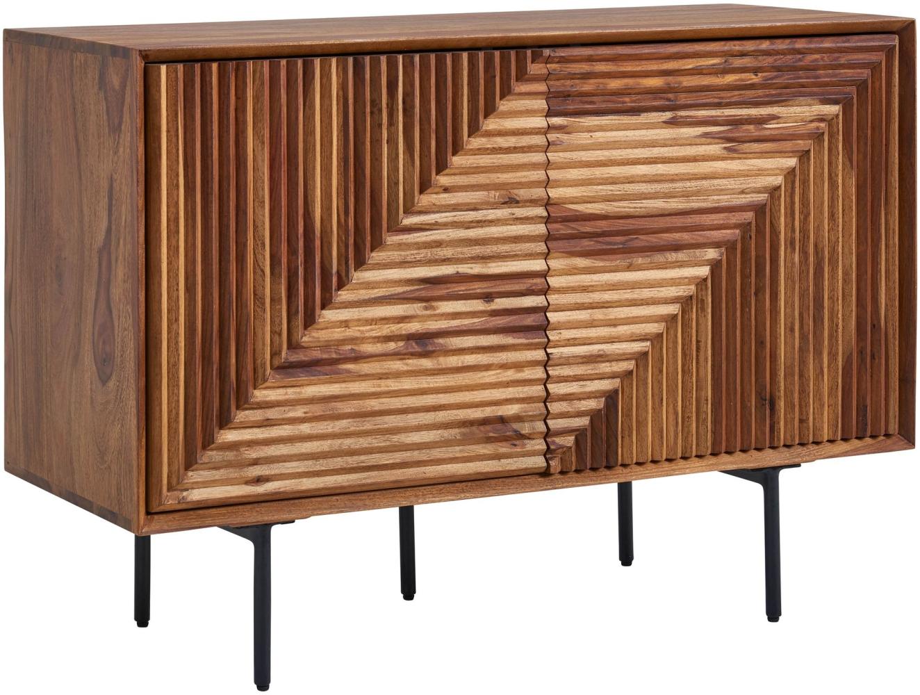 Kadima Design "Harmony" 3D-Sideboard mit Metalldetails und viel Stauraum, Elegantes Wood-Design. 100x40x71 cm Bild 1