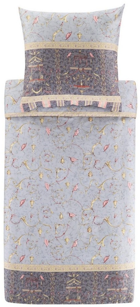 Bassetti Bettwäsche Bassetti Satin Bettwäsche OPLONTIS, G1 Grau, Baumwolle, 2 teilig Bild 1