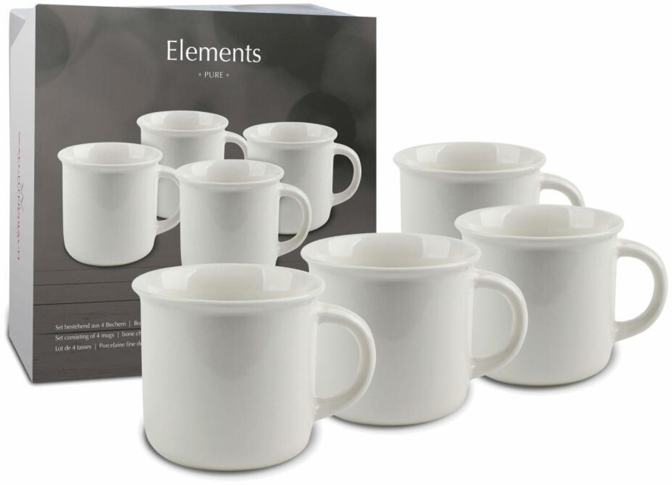 Waechtersbach Becher 4er Set im Geschenkkarton Elements - Pure, Becherset, Müslibecherset, New Bone China, weiß, 340 ml, 41 5 971 7000 Bild 1