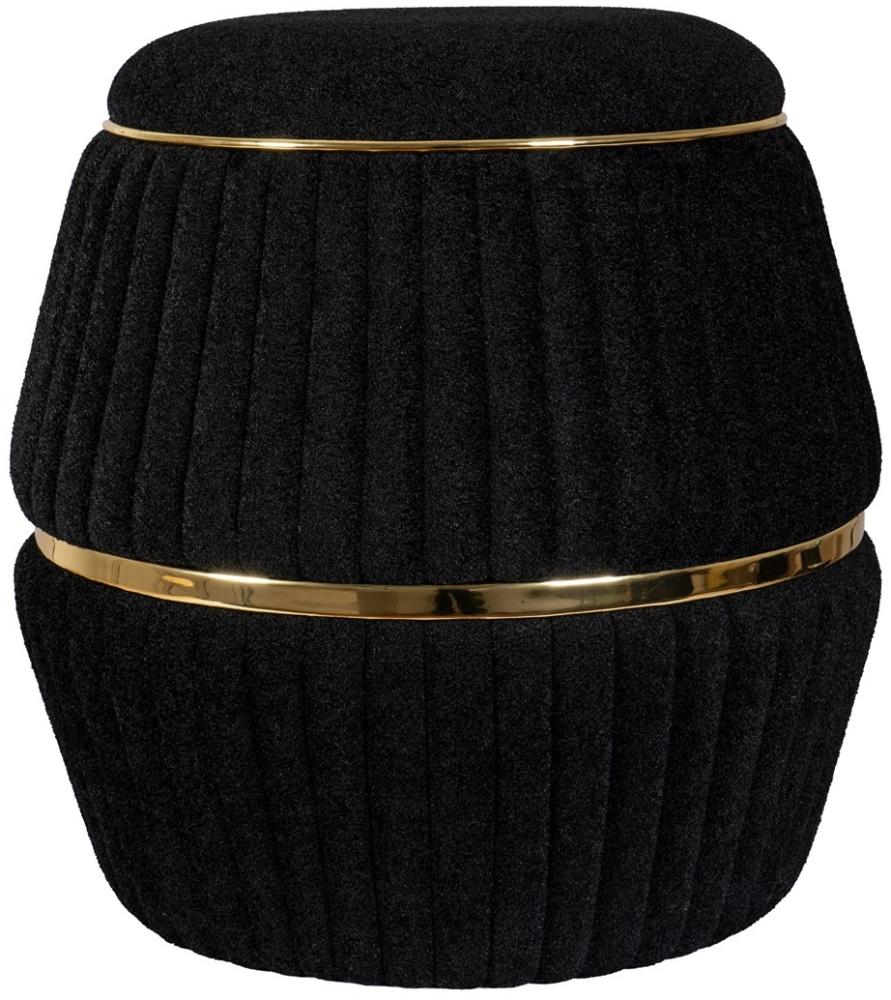 Pouf Ella 200 Teddy Schwarz Bild 1