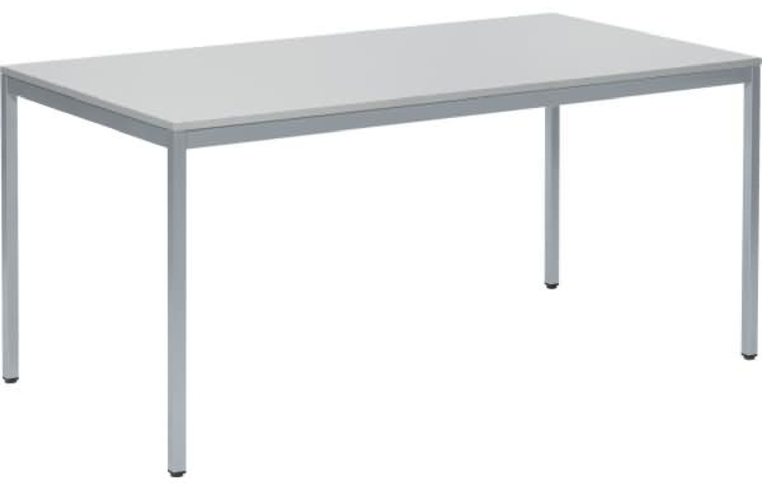 Soennecken Konferenztisch 1.400x700mm Gestell alusilber Platte lichtgr Bild 1