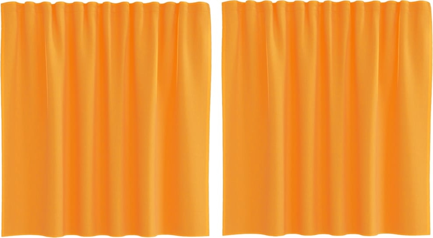 vidaXL Voile Vorhänge mit Schlaufen 2 Stk. Orange 140x140 cm 4102281 Bild 1