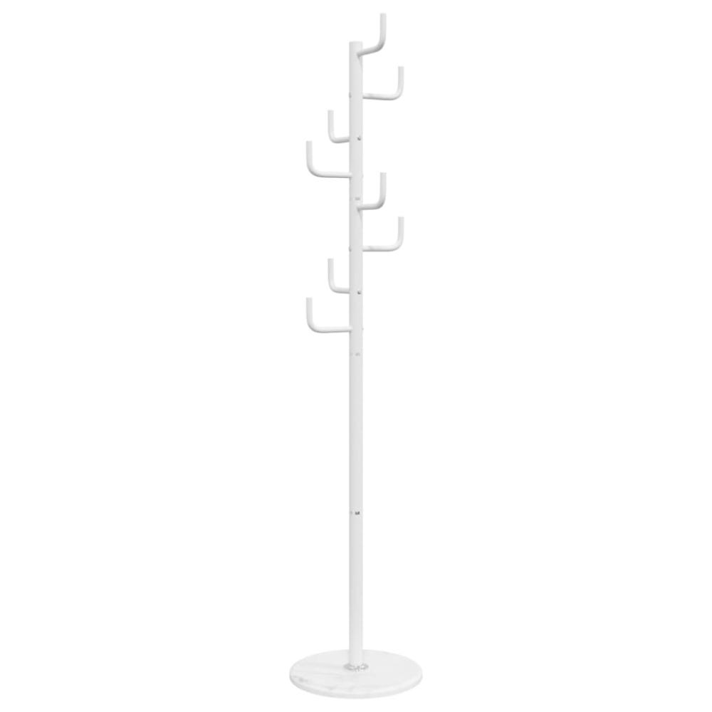 vidaXL Garderobenständer Weiß 183 cm Pulverbeschichtetes Eisen 377106 Bild 1