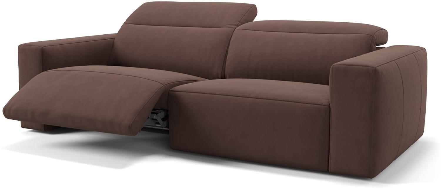 Sofanella 3-Sitzer LENOLA Stoff Stoffsofa Designersofa in Dunkelbraun XL: 242 Breite x 109 Tiefe Bild 1