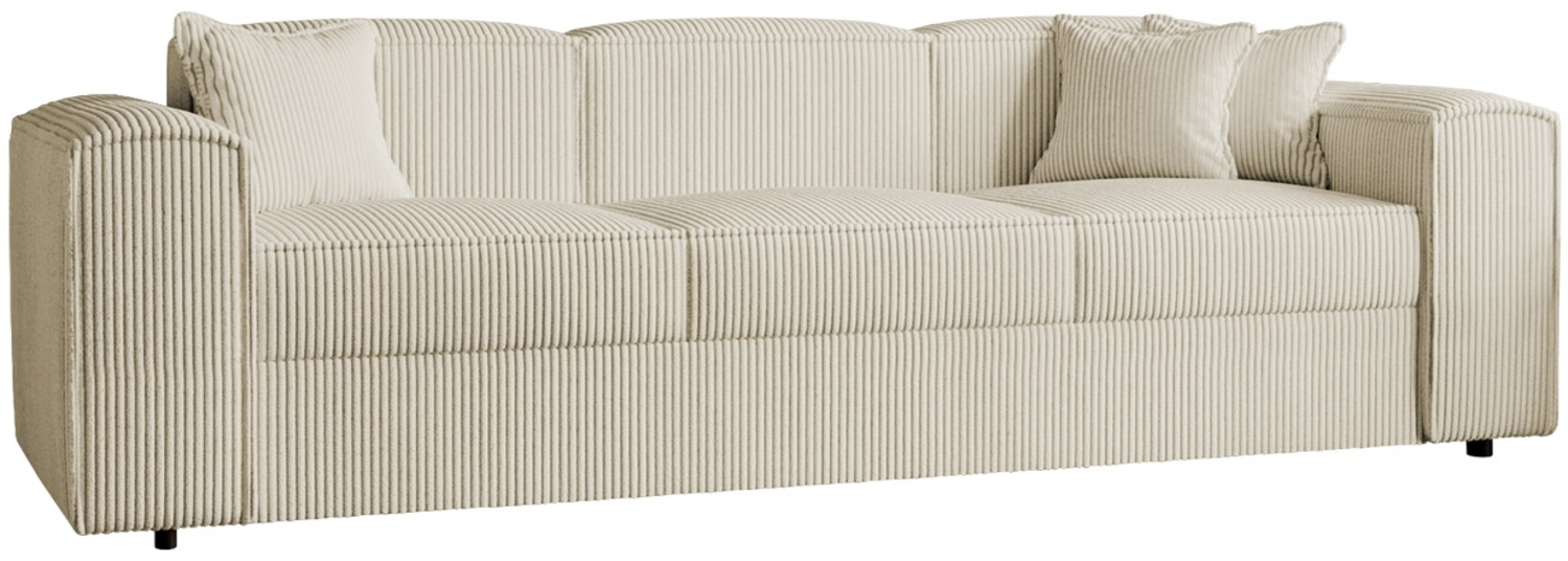 Mirjan24 'Santos' Schlafsofa, Cord, Beige, 79 x 88 x 252 cm Bild 1