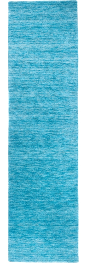 Morgenland Gabbeh Teppich - Softy - Uni - läufer - 200 x 80 - Türkis Bild 1
