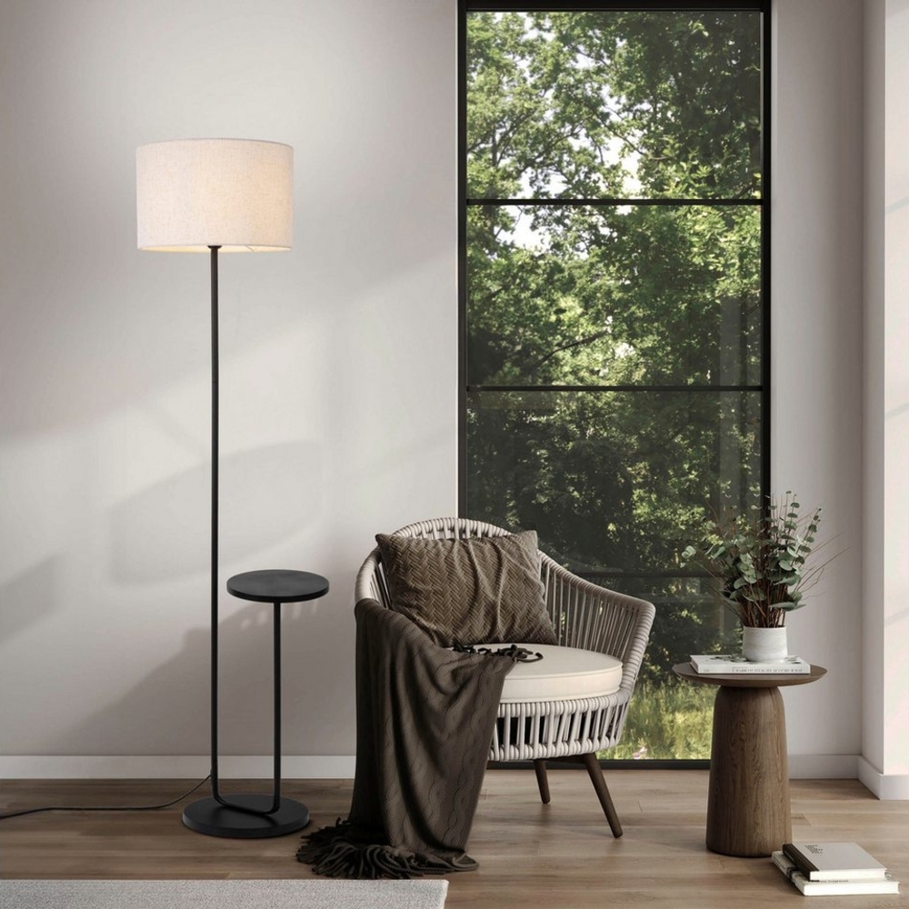 näve Stehlampe Tordis, ohne Leuchtmittel, mit integriertem Tisch, Zuleitung 230cm schwarz, exkl. 1 x E27 Bild 1