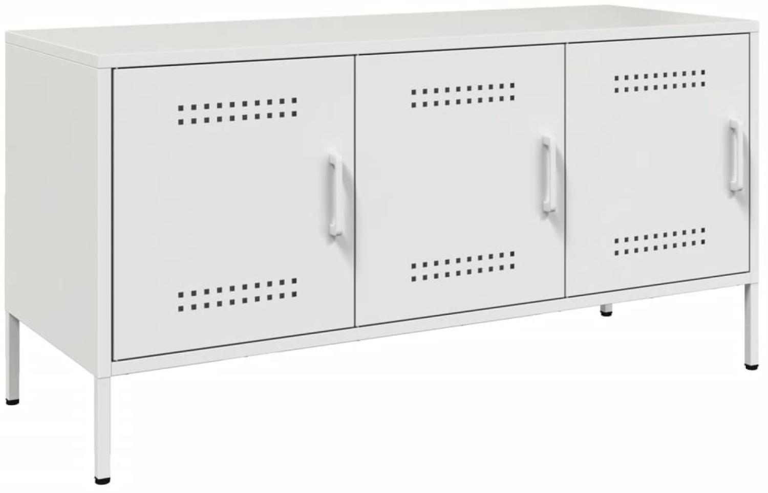 vidaXL TV-Schrank Weiß 100,5x39x50,5 cm Stahl 842951 Bild 1