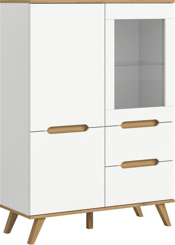 Home affaire Highboard Alesund, 6 Fächer, konischer Fuß, Kommode, Anrichte, Schrank Bild 1