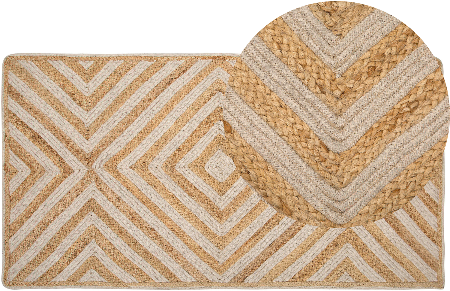 Teppich Jute-Baumwolle beige 80 x 150 cm PIRLI Bild 1