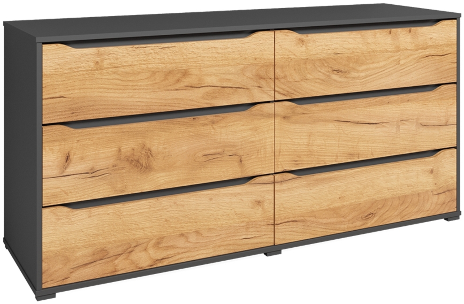 Kommode Ruben Goldkraft Eiche 48 x 77.6 cm mit Schubladen Vicco Bild 1