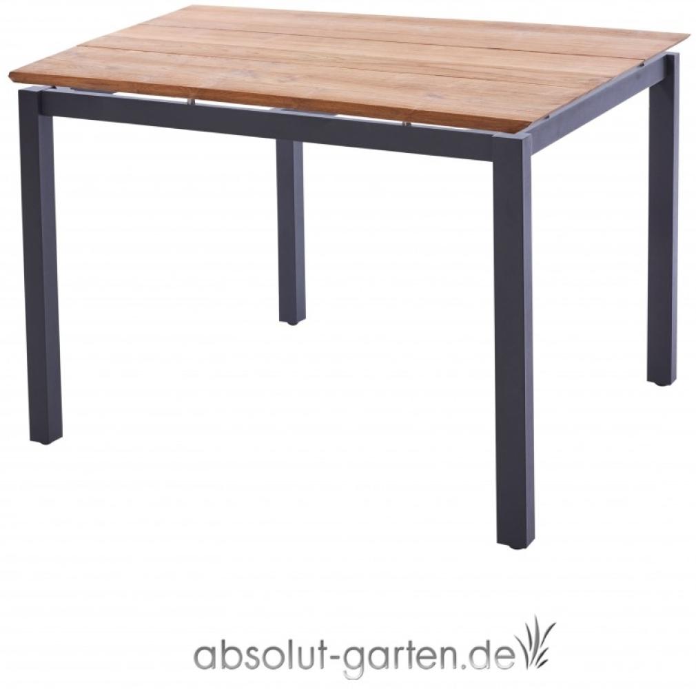 Tisch San Marino 98 cm (Recycled Teak Edelstahl Dunkelgrau) Bild 1