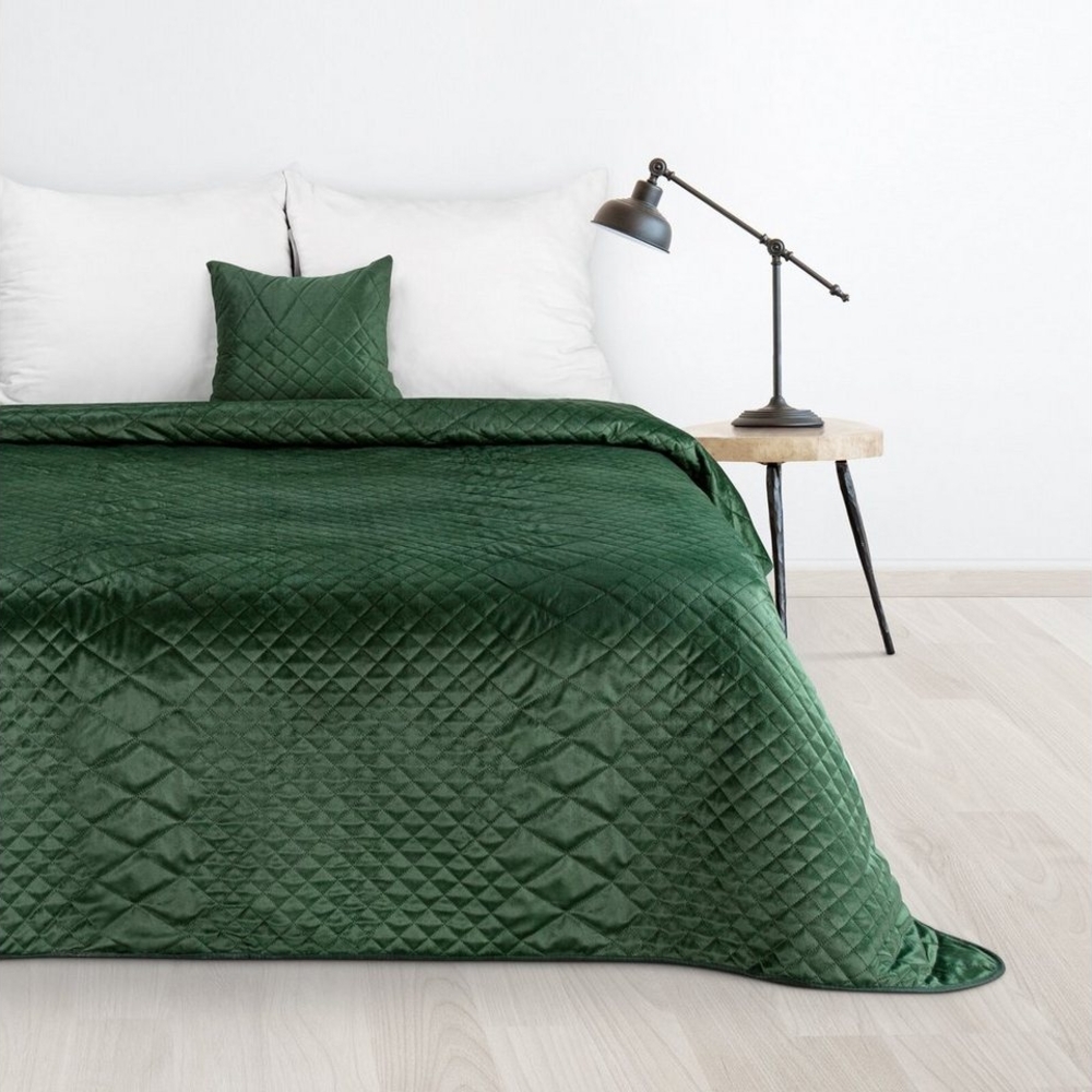 Design91 Tagesdecke LUIZ, Gesteppte Decke Zweiseitig Moderner Bettüberwurf Velours Bild 1