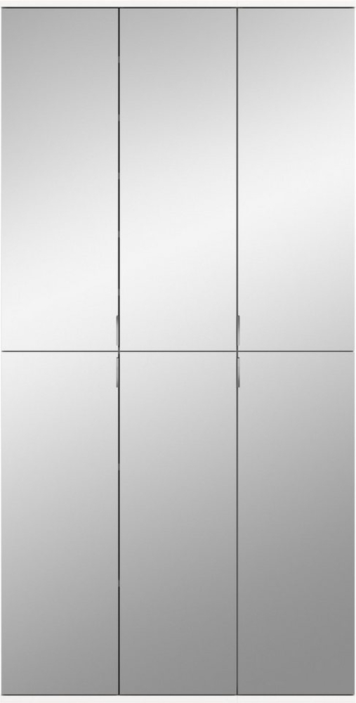 INOSIGN Garderoben-Set Trondheim, 91 cm, best. aus 2 Schränken, 6 Spiegeltüren, 15 Fächer, (Set, 2-St), inkl. ausziehbarer Kleiderstange, Garderobenschrank, Kleiderschrank Bild 1