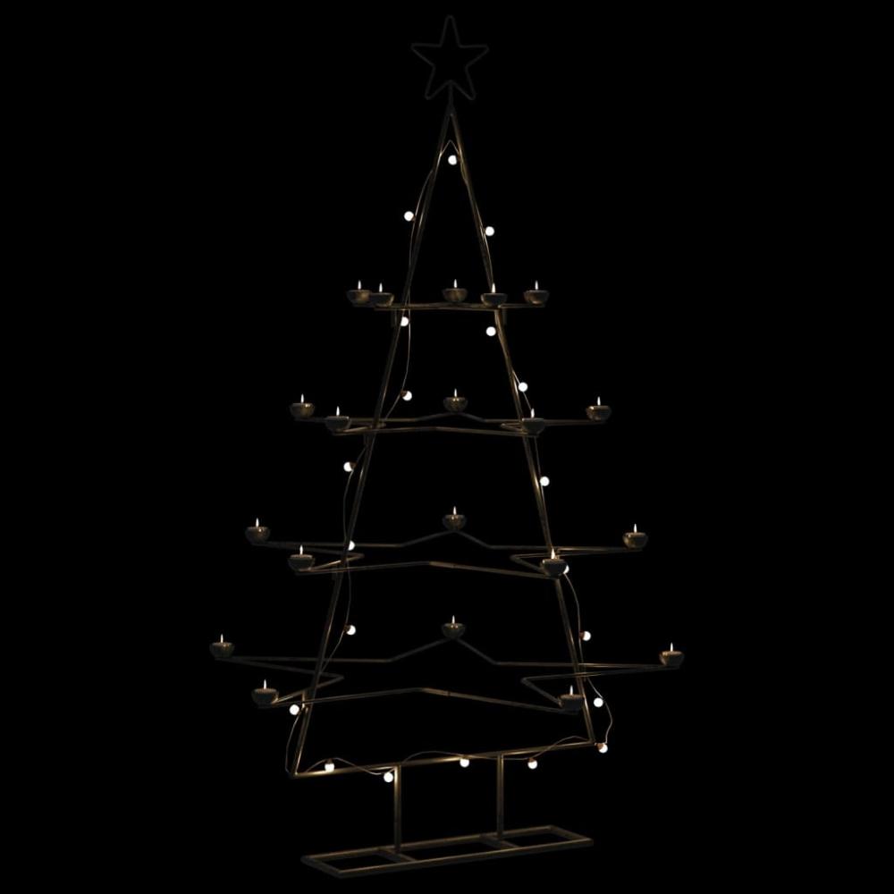 vidaXL Metall-Weihnachtsbaum für Dekorationen Schwarz 140 cm 4018964 Bild 1