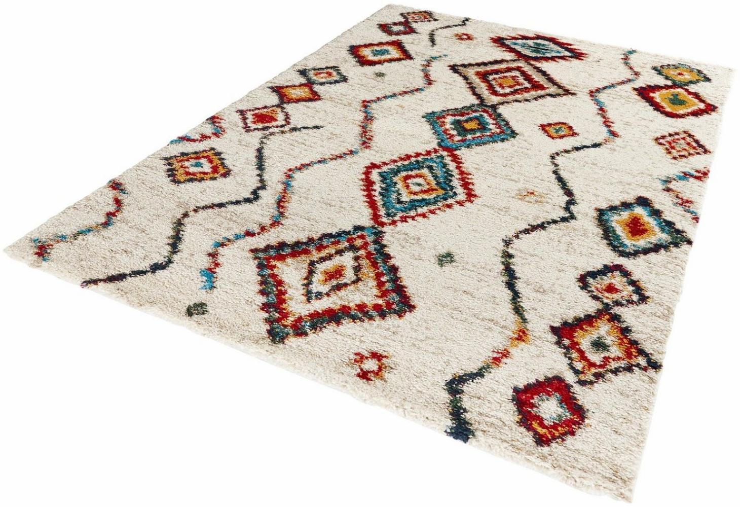 HANSE Home Hochflor-Teppich Geometric, rechteckig, Höhe: 30 mm, Shaggy, Flokati, Boho Design, Weich, Flauschig, Geometrisches Muster Bild 1