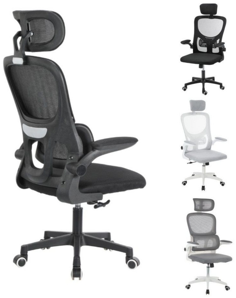 WILGOON Bürostuhl Ergonomisch Computerstuhl mit Verstellbarer Kopfstütze, Armlehnen, Höhenverstellbar Chefsessel,Atmungsaktiv,Wippfunktion 90°-105°,150KG Bild 1