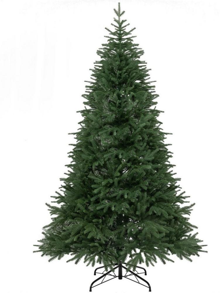 Leawin Künstlicher Weihnachtsbaum Künstlicher Tannenbaum 180/210cm, 100% PE Spitzen, Christbaum mit 850 Spitzen und Metallständer, Einfacher Aufbau Bild 1