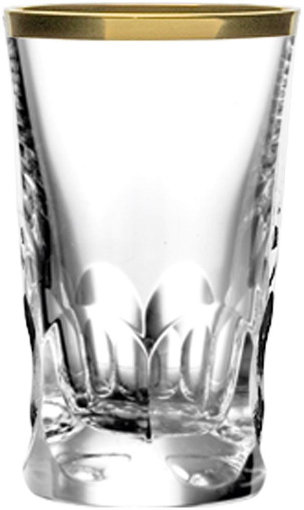 Shot Glas Kristall Palais Gold clear (8 cm) Bild 1