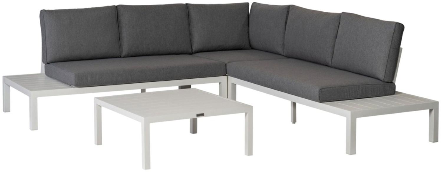 Gartenecksofa La Vida aus Aluminium, Weiß Bild 1