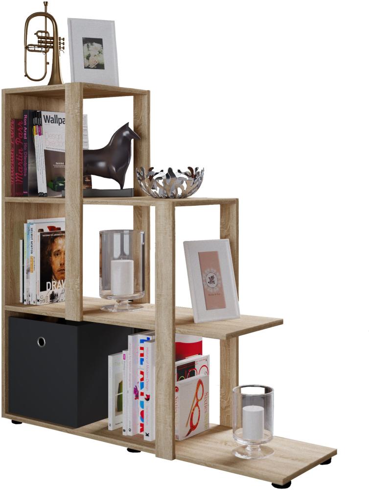Raumteiler Würfelregal Standregal Stufenregal Regal Regalsystem Eiche Dekor Bild 1