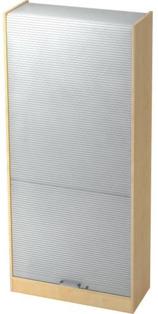 Rollladenschrank 90cm, 5OH CE Ahorn / Silber Bild 1