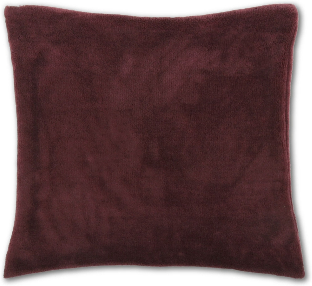 Kissenhülle Kuschel 30x30cm Kissenbezug Dekokissen Auswahl: rotbraun - kastanienbraun ohne Füllung Bild 1
