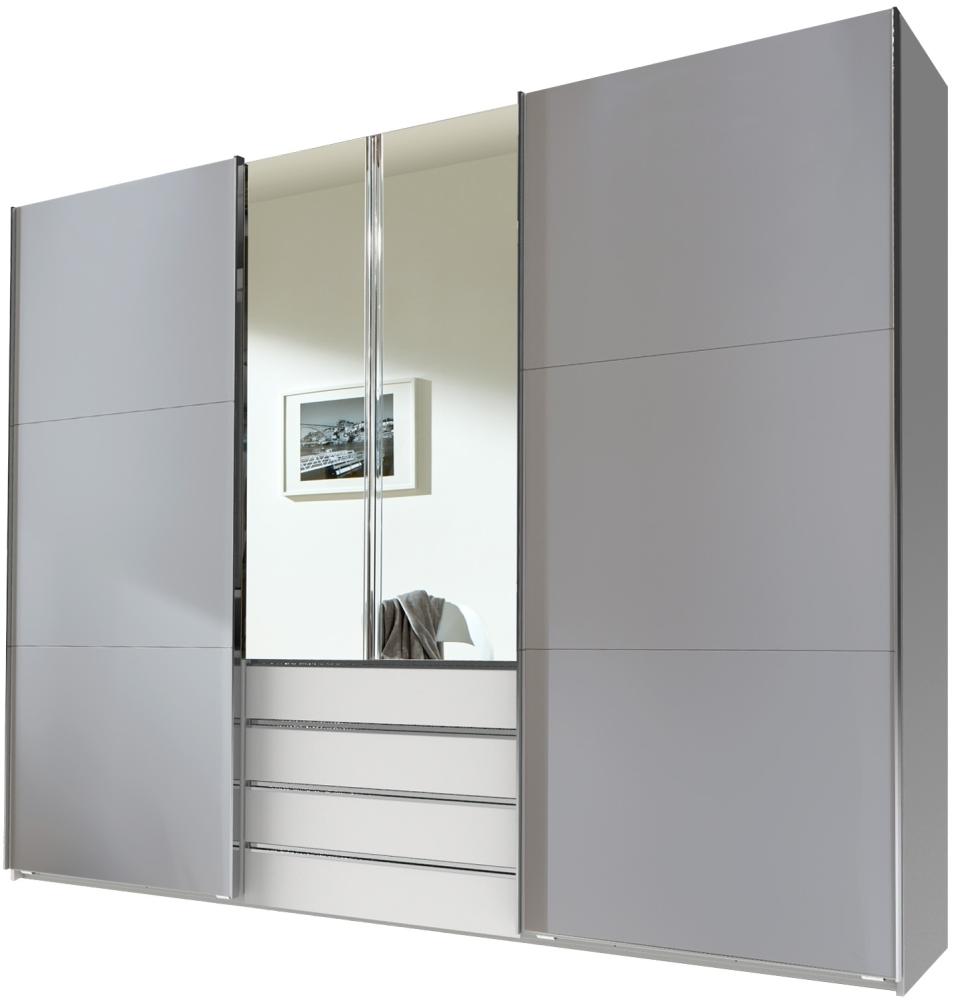 Schwebetürenschrank >MAGIC< in LIGHT GREY - 300x236x65cm (BxHxT) Bild 1