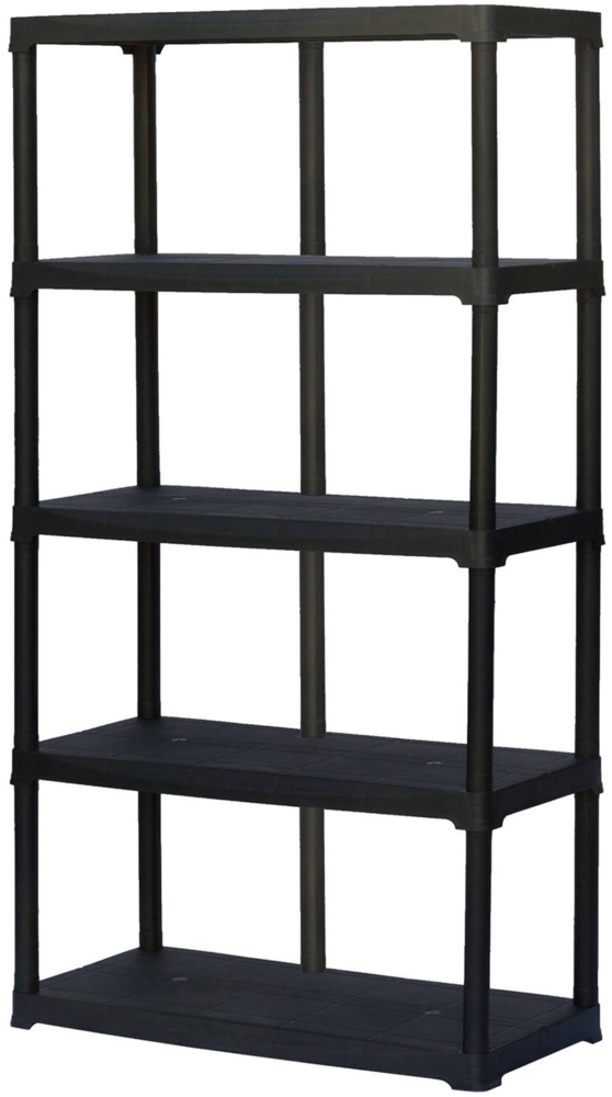 Dmora Aurelian Outdoor-Garderobe, Outdoor-Regal, Mehrzweck-Balkongarderobe, Outdoor-Schrank, 100 % Made in Italy, Anthrazit, 100 x 40 x 176 cm Bild 1