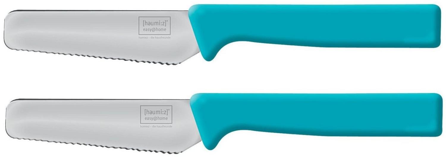 homiez Brotmesser KNIFE, Frühstücksmesser, Brötchenmesser mit Wellenschliff und Soft-Griff Bild 1