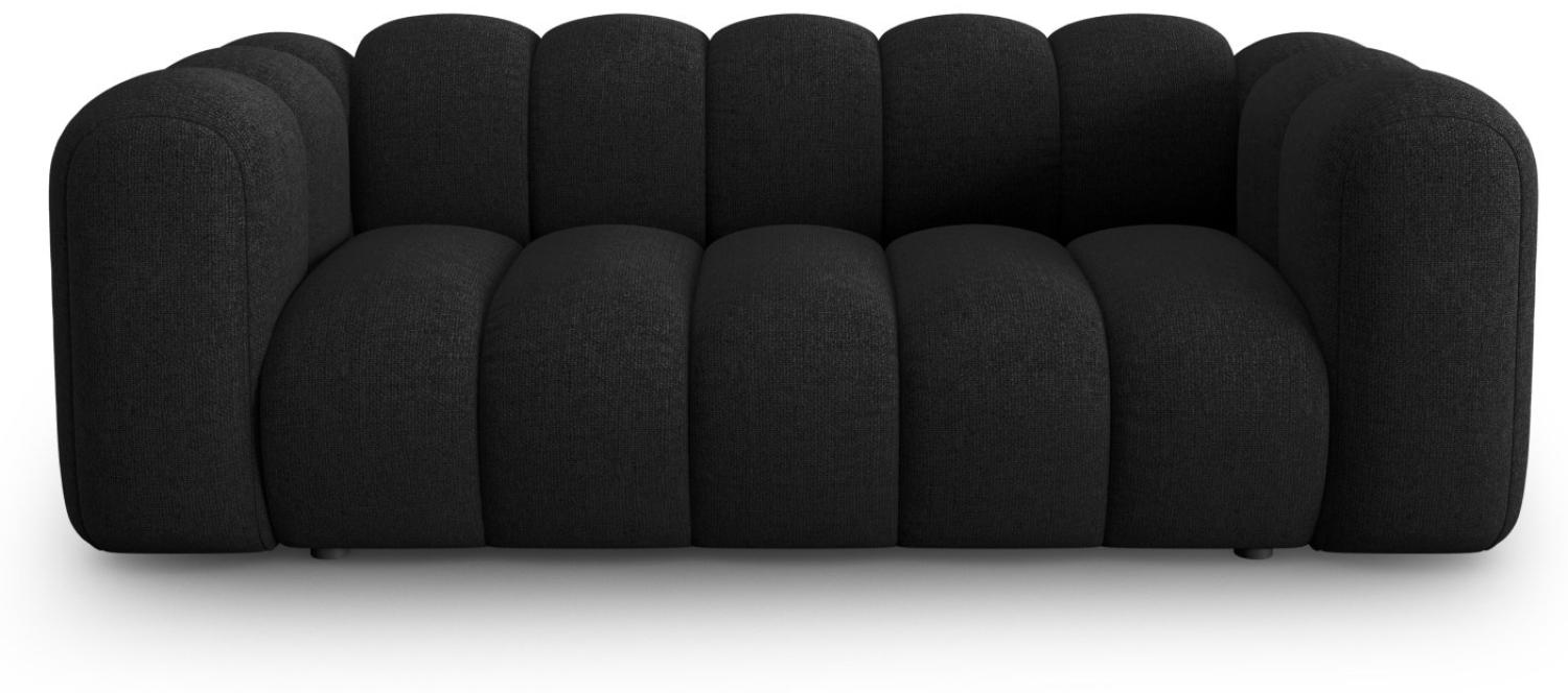 Micadoni Sofa Lupine 2-Sitzer Chenille Schwarz Bild 1