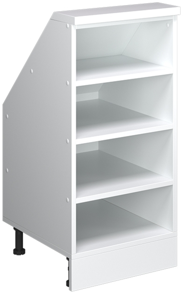 Küchenschrank für Dachschrägen R-Line Weiß 40 cm mit 4 Fächern Vicco Bild 1