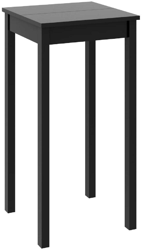 vidaXL Bartisch, MDF Schwarz, 55×55×107 cm Bild 1