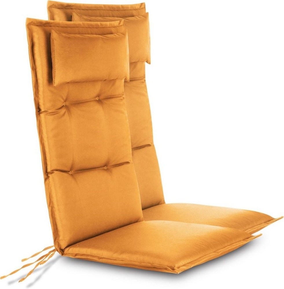 Aspero Hochlehnerauflage 2 Hochlehner Stuhlauflagen Sitzpolster, (Set), Wasserdicht Bild 1
