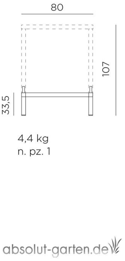 Tisch Cube Kunststoff (Bianco 80 x 80 cm 80 x 80 x 33,5 cm ) Bild 1