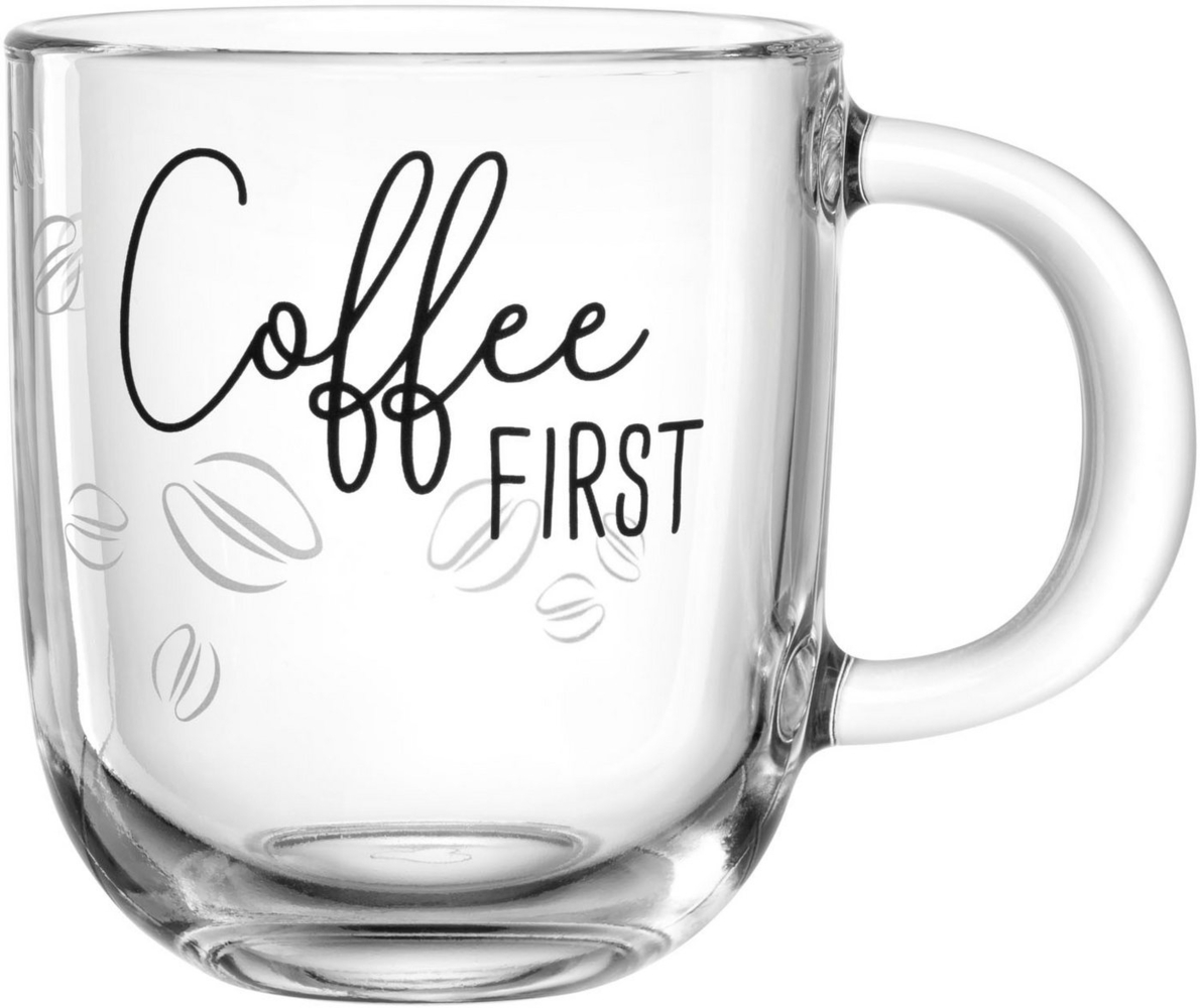 LEONARDO Tasse Becher "Coffee FIRST", 4er-Set, UFFICIO, Glas, spülmaschinengeeignet Bild 1