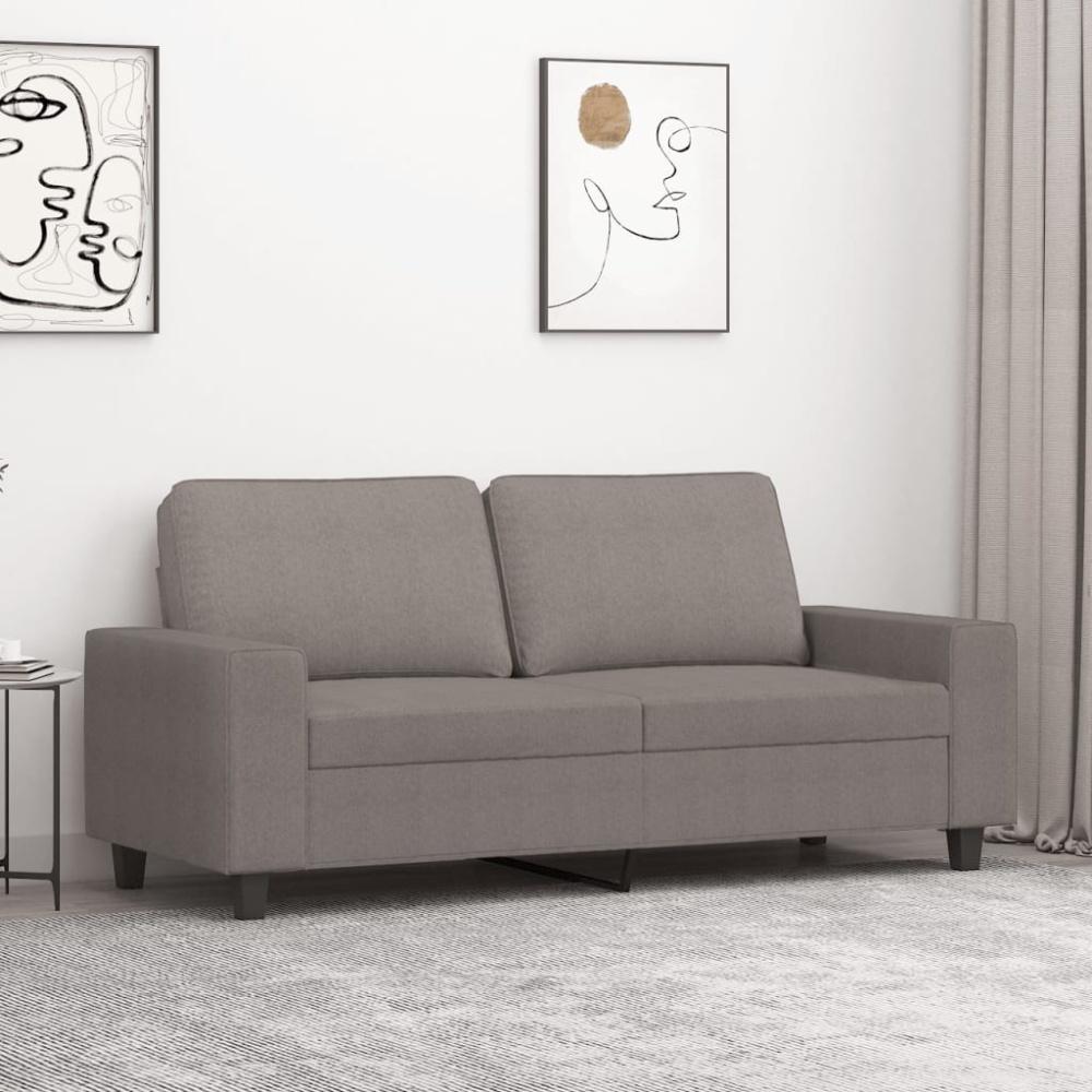 vidaXL 2-Sitzer-Sofa Taupe 140 cm Stoff 359398 Bild 1