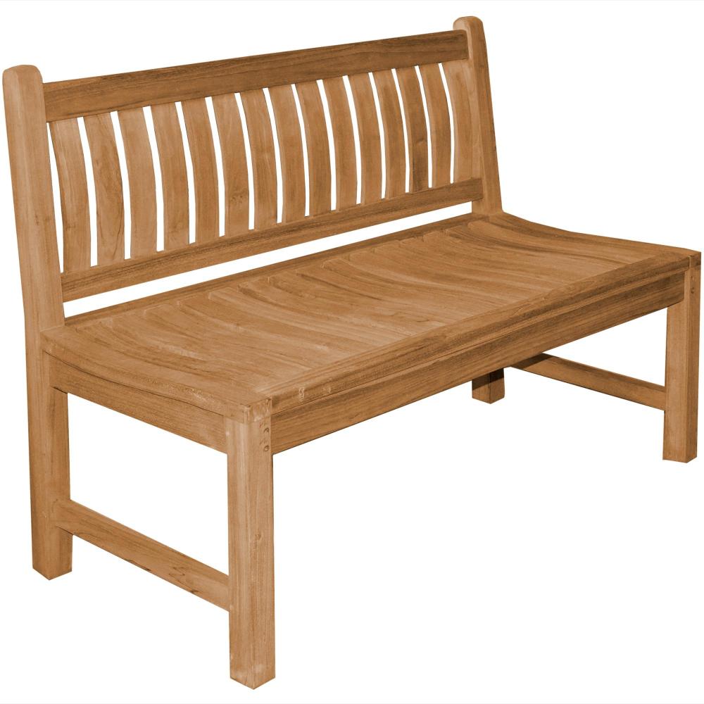 Gartenbank Arezzo Teak Massivholz ohne Armlehnen - Breite: 150 cm Bild 1