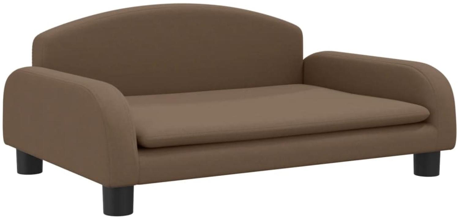 vidaxl Kindersofa 70 x 45 x 30 cm Stoff, Braun Bild 1