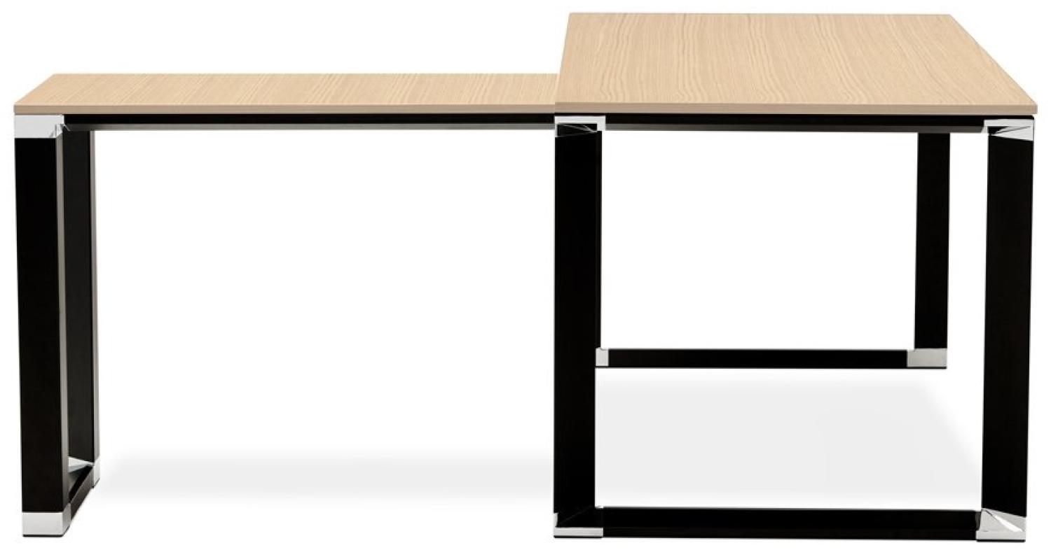 Kokoon Design Eckschreibtisch Warner Holz Natur / Schwarz 170x75x160 cm Bild 1