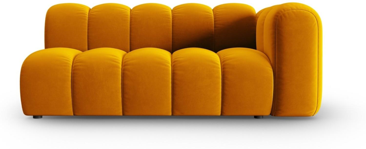 Micadoni Modulares Sofa Lupine 3-Sitzer Rechts Samtstoff Gelb Bild 1