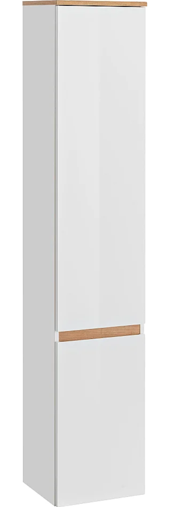 Vente-unique - Hängende Badezimmersäule mit 5 Regalen - Helle Naturfarben & Weiß - KAYLA Bild 1