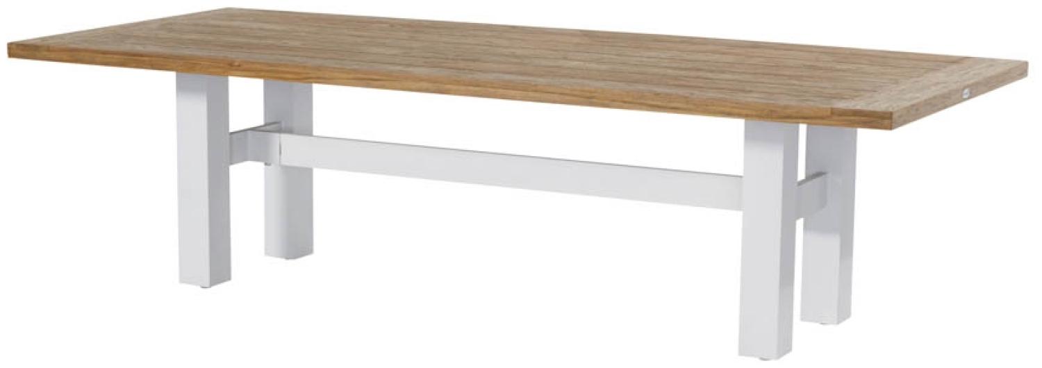 Gartentisch Sophie Yasmani (royal white / natural teak 300 x 100 cm) Bild 1