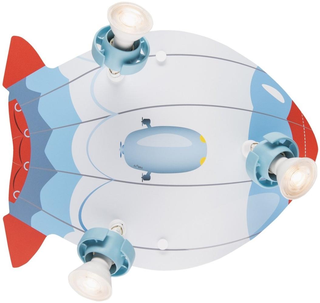 Elobra No. 138052 Deckenleuchte Rondell Luftschiff 3-flammig Blau Bild 1